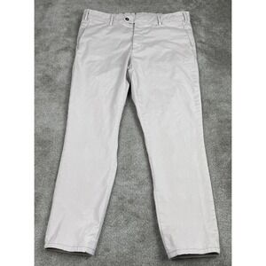 Peter Millar Collection Pants Men 38x28 Beige Flat Front Chino Golf Cotton Blend